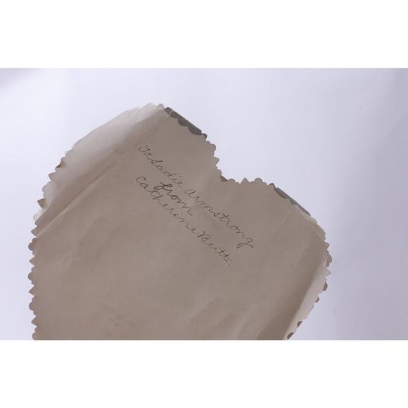 Victorian Girl Face in Floral Heart, To My Valentine, Used Greeting Card - Picture 3 of 3